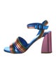 Christian Louboutin Leather Colorblock Pattern Sandals