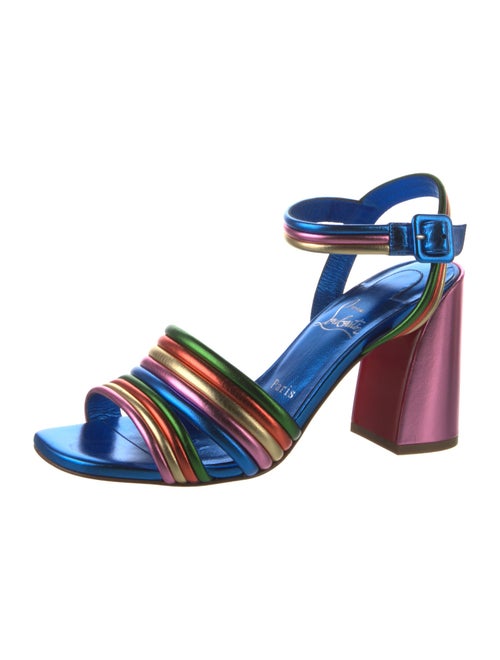 Christian Louboutin Leather Colorblock Pattern Sandals
