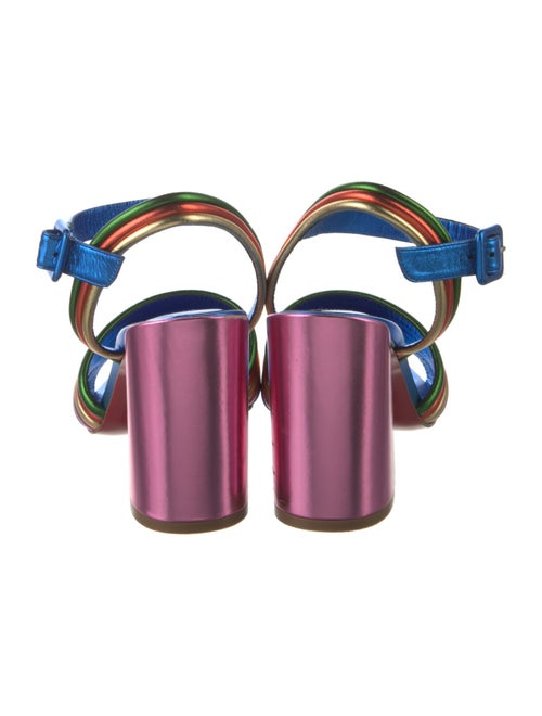 Christian Louboutin Leather Colorblock Pattern Sandals