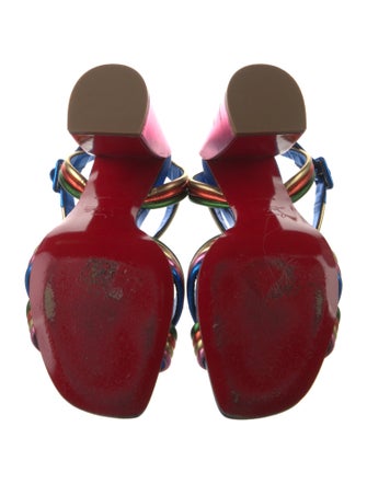 Christian Louboutin Leather Colorblock Pattern Sandals