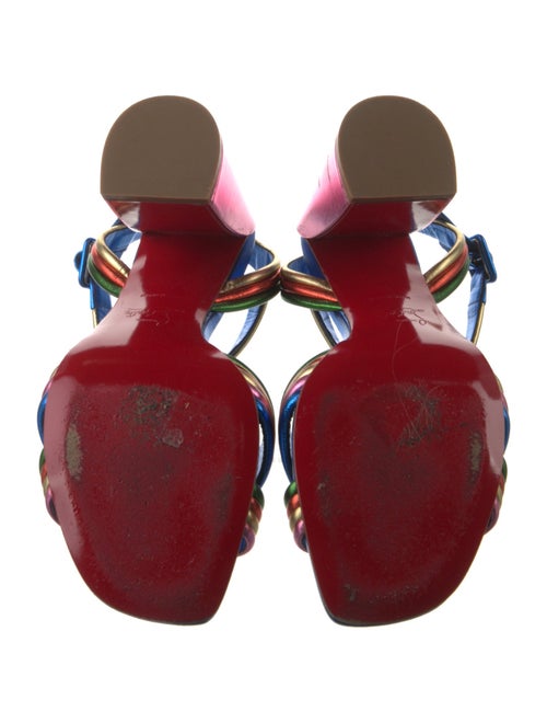 Christian Louboutin Leather Colorblock Pattern Sandals
