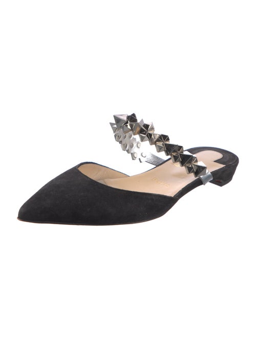 Christian Louboutin Rockstud Spike Suede Mules