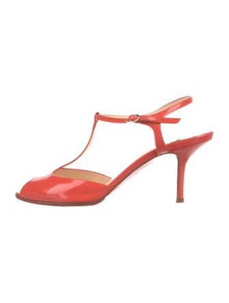 Christian Louboutin Patent Leather T-Strap Pumps