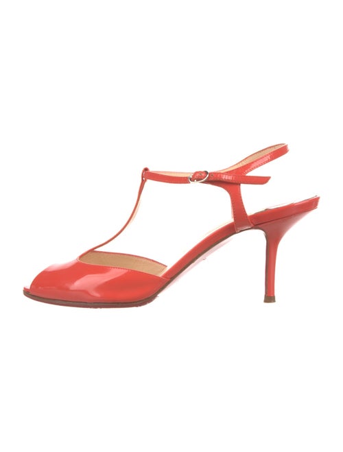 Christian Louboutin Patent Leather T-Strap Pumps