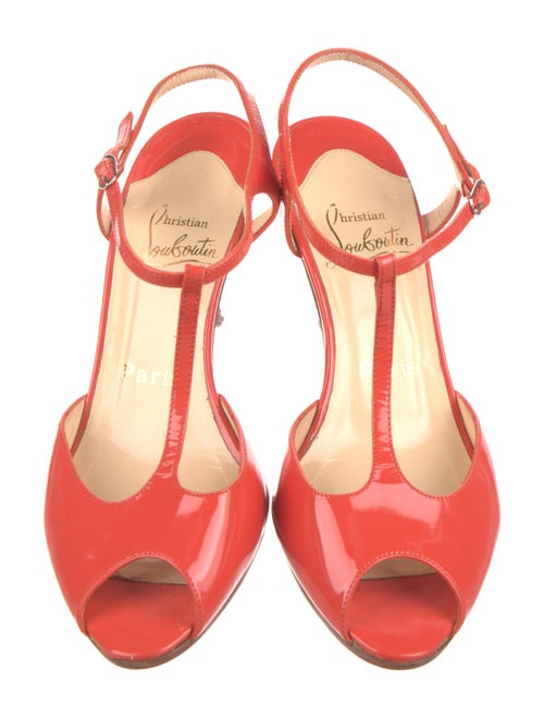 Christian Louboutin Patent Leather T-Strap Pumps