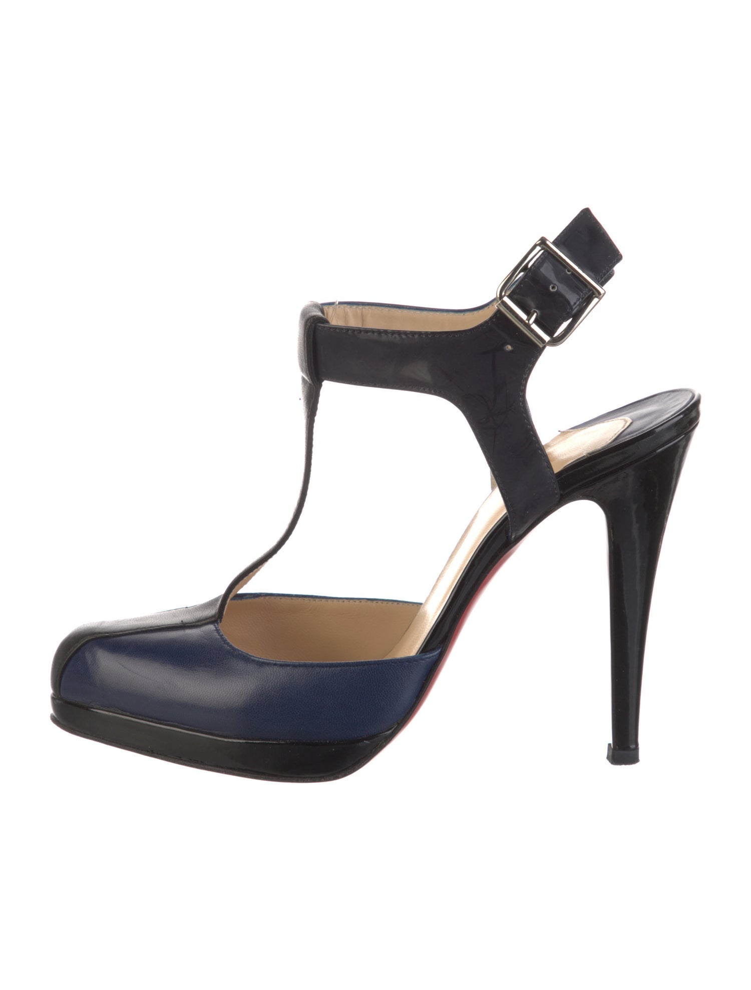Christian Louboutin Leather T-Strap Pumps