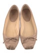 Christian Louboutin Leather Bow Accents Ballet Flats