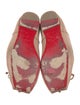 Christian Louboutin Leather Bow Accents Ballet Flats
