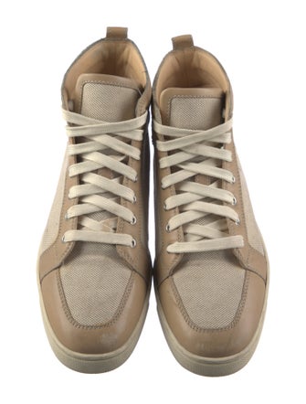 Christian Louboutin Canvas Colorblock Pattern Sneakers