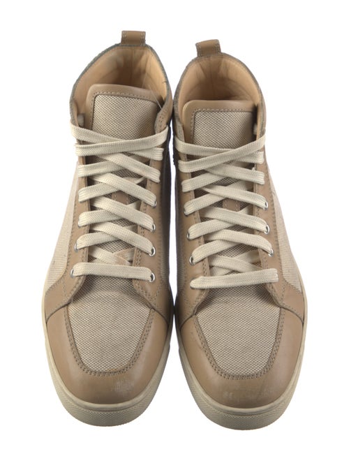 Christian Louboutin Canvas Colorblock Pattern Sneakers