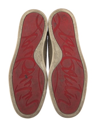 Christian Louboutin Canvas Colorblock Pattern Sneakers