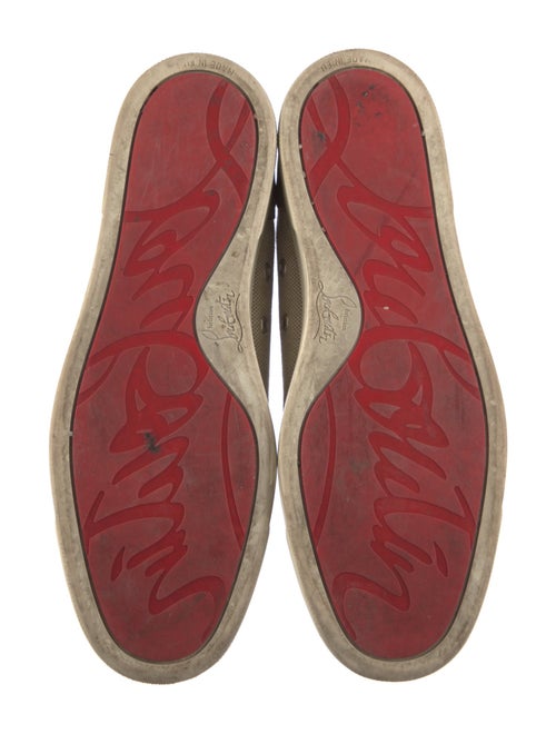 Christian Louboutin Canvas Colorblock Pattern Sneakers