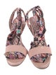 Christian Louboutin Patent Leather Printed Sandals