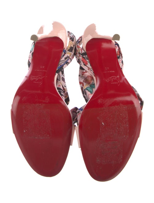 Christian Louboutin Patent Leather Printed Sandals