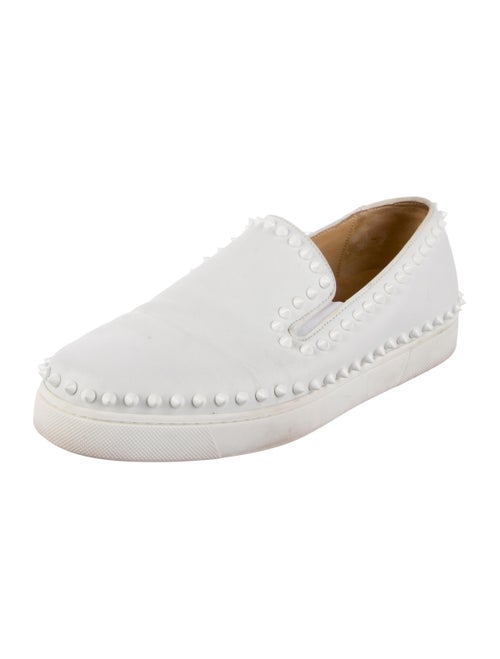 Christian Louboutin Spike Accents Leather Sneakers
