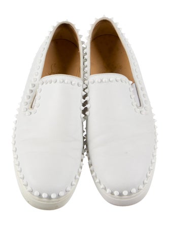 Christian Louboutin Spike Accents Leather Sneakers