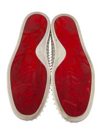 Christian Louboutin Spike Accents Leather Sneakers
