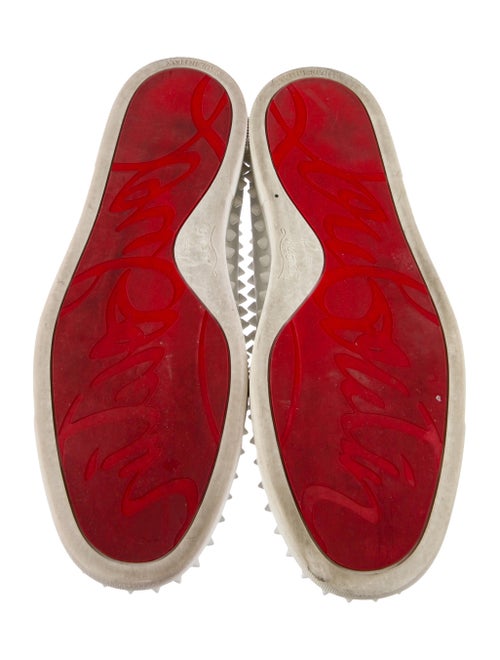 Christian Louboutin Spike Accents Leather Sneakers