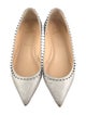 Christian Louboutin Spike Accents Glitter Ballet Flats