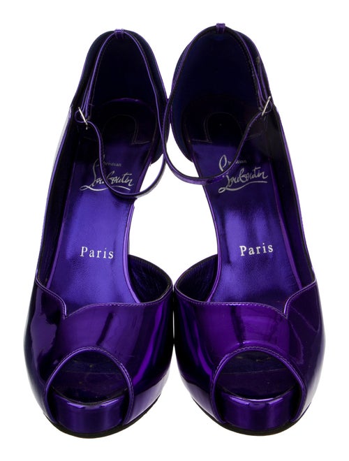 Christian Louboutin Round Chick Alta Patent Leather D'Orsay Pumps