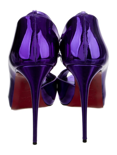 Christian Louboutin Round Chick Alta Patent Leather D'Orsay Pumps
