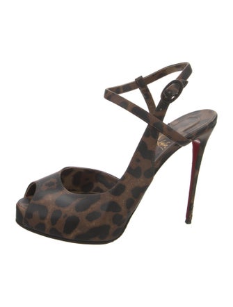 Christian Louboutin JenLove Alta Leather Slingback Pumps