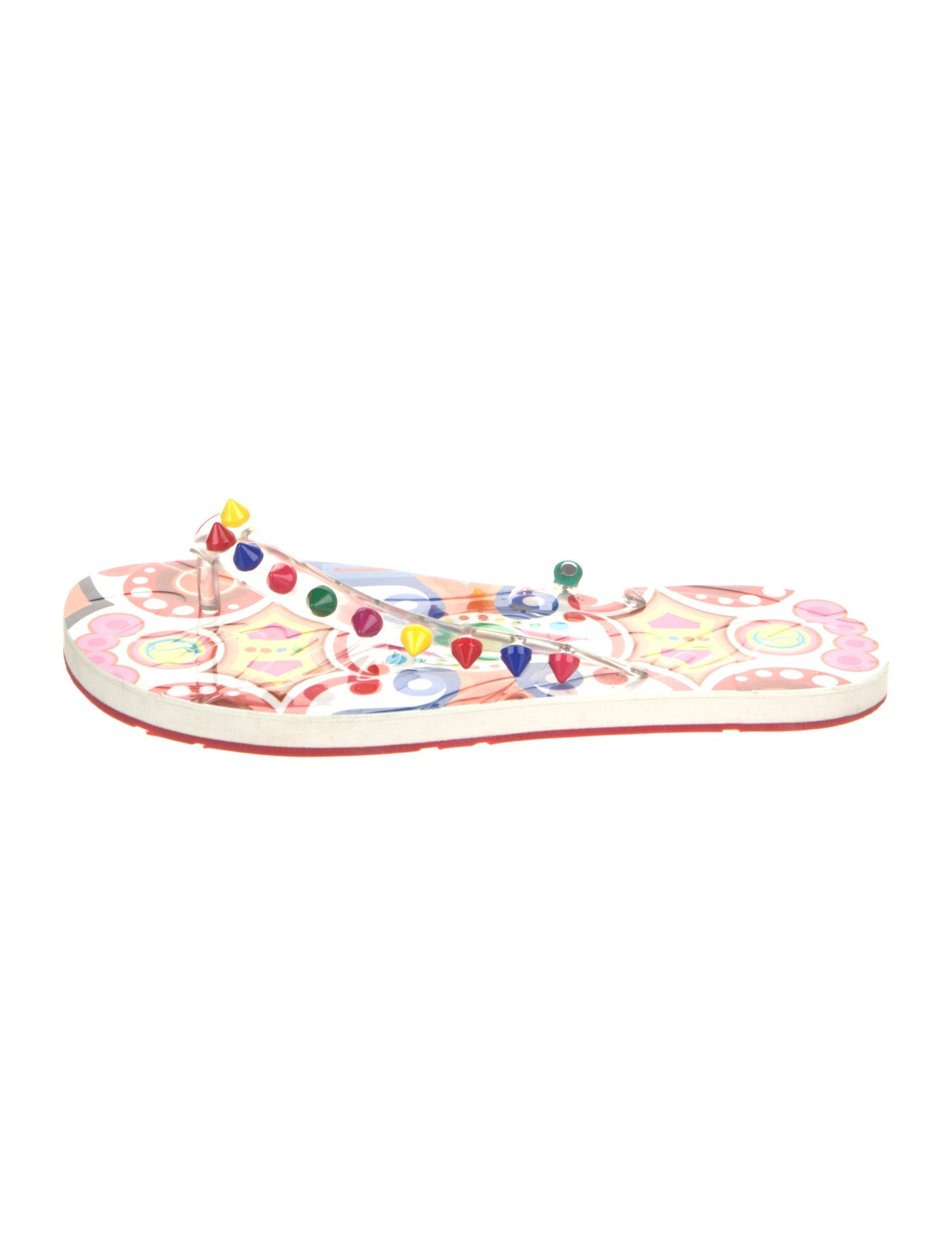 Christian Louboutin Rubber Printed Flip Flops