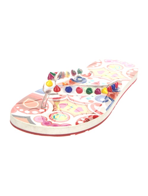 Christian Louboutin Rubber Printed Flip Flops