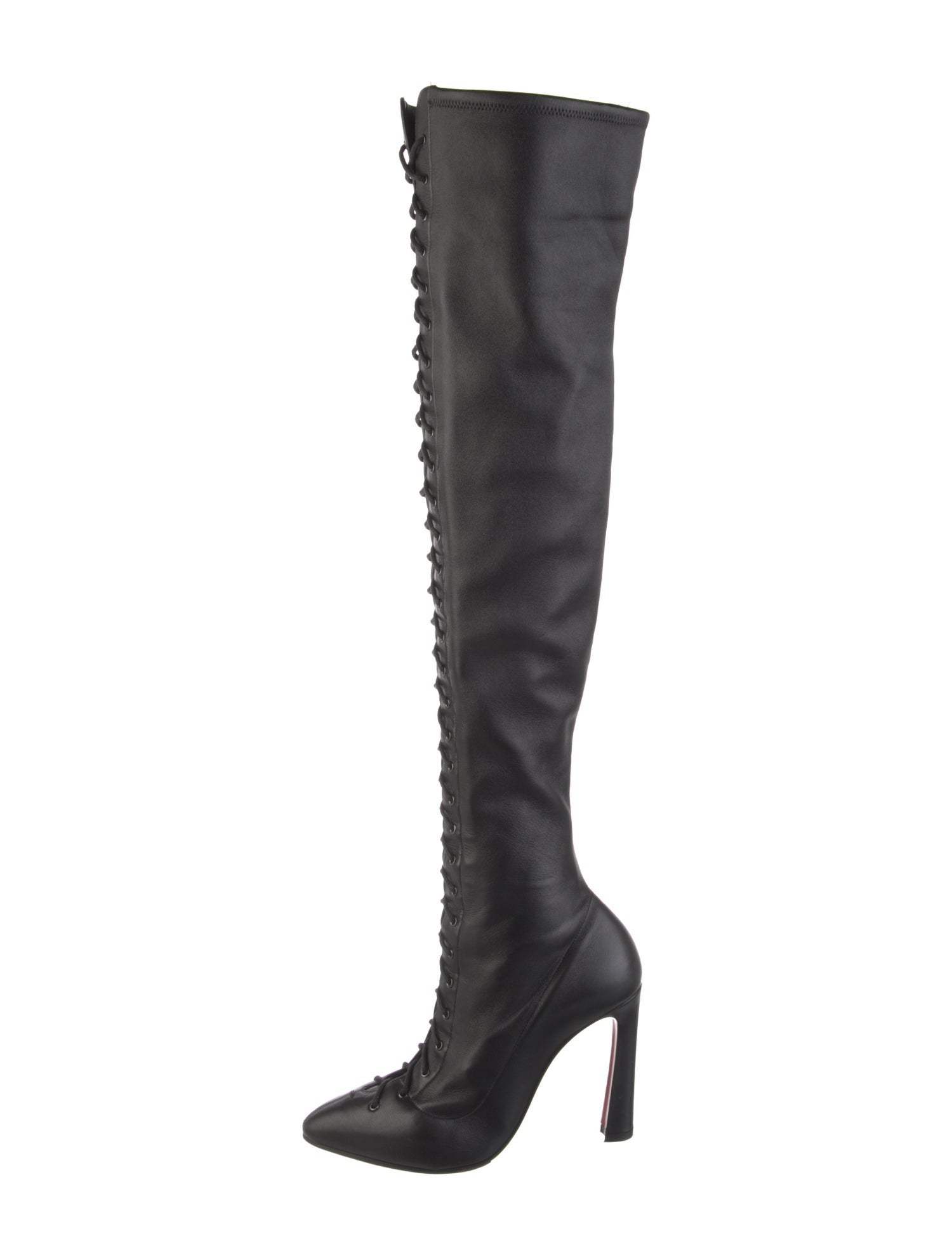 Christian Louboutin Leather Lace-Up Boots