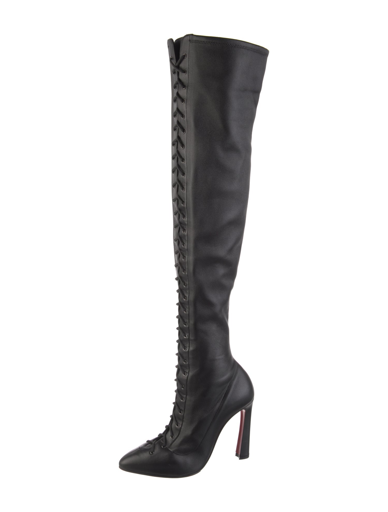 Christian Louboutin Leather Lace-Up Boots