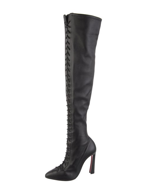 Christian Louboutin Leather Lace-Up Boots
