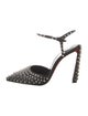 Christian Louboutin Spike Accents Leather Slingback Pumps