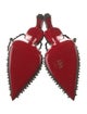 Christian Louboutin Spike Accents Leather Slingback Pumps