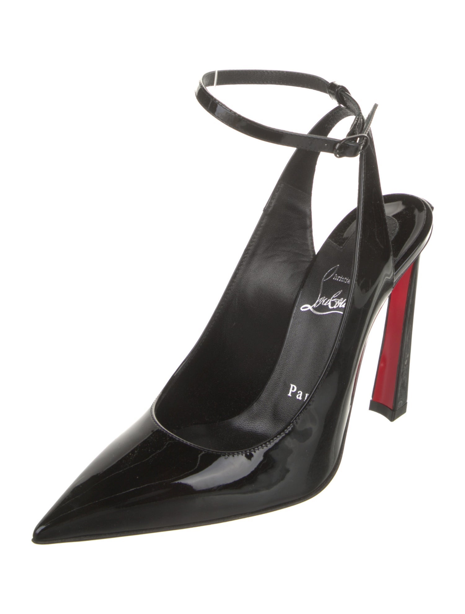 Christian Louboutin Patent Leather Slingback Pumps
