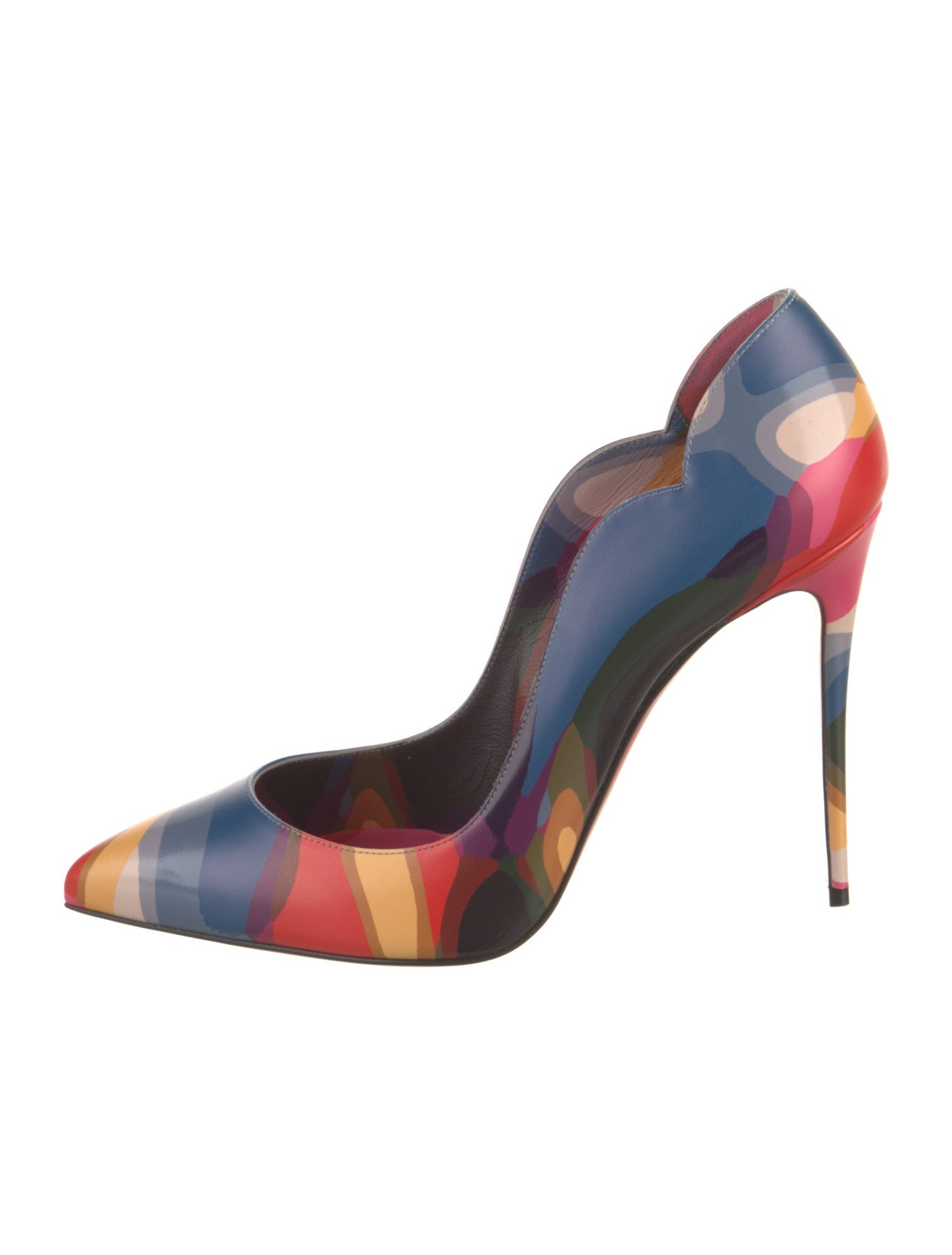 Christian Louboutin Patent Leather Printed Pumps