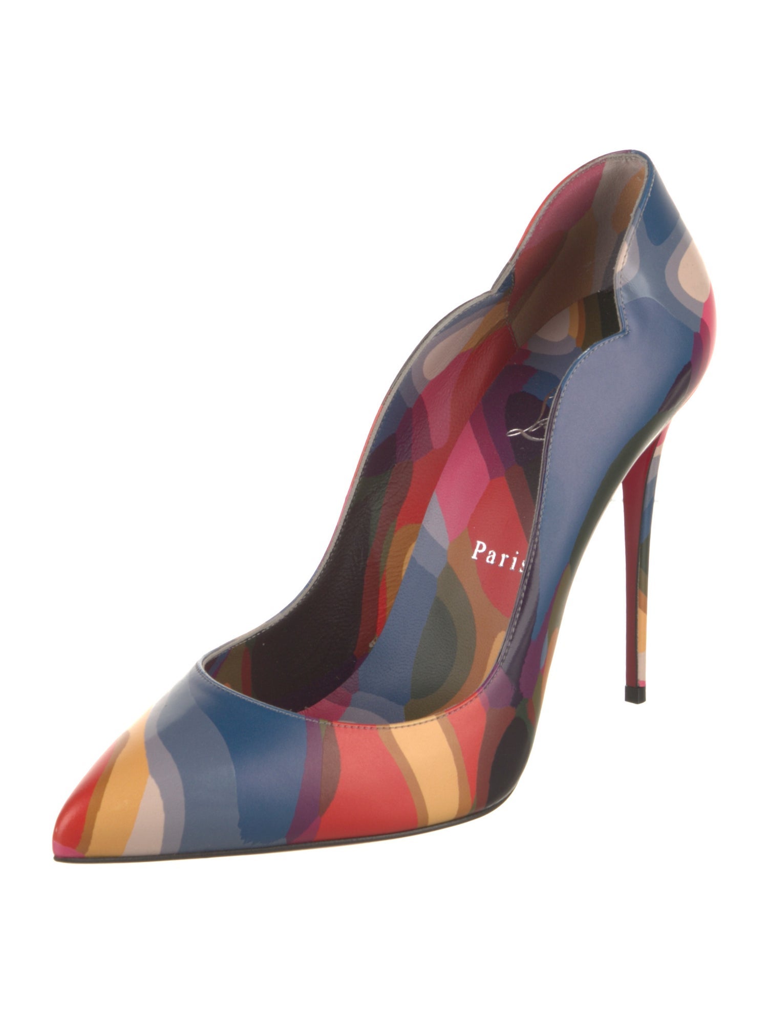 Christian Louboutin Patent Leather Printed Pumps