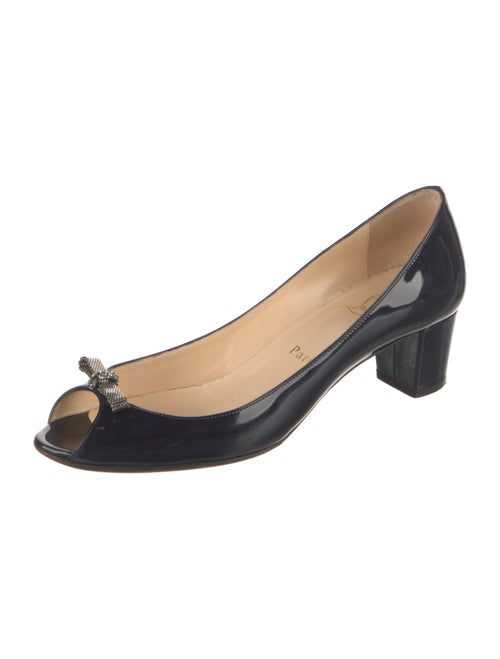 Christian Louboutin Patent Leather Bow Accents Pumps