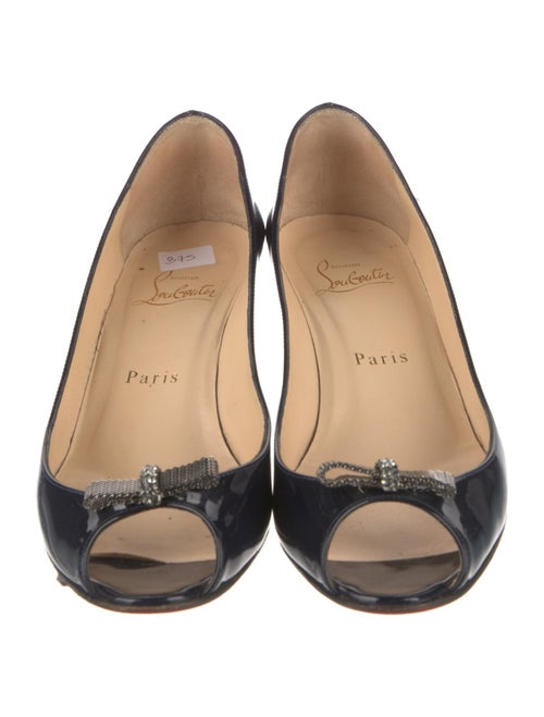 Christian Louboutin Patent Leather Bow Accents Pumps