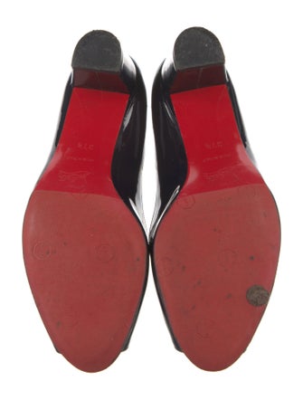 Christian Louboutin Patent Leather Bow Accents Pumps