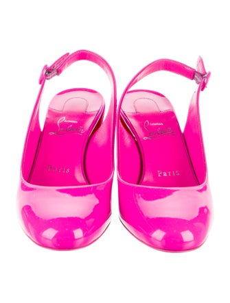 Christian Louboutin Patent Leather Slingback Pumps