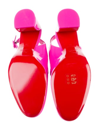 Christian Louboutin Patent Leather Slingback Pumps