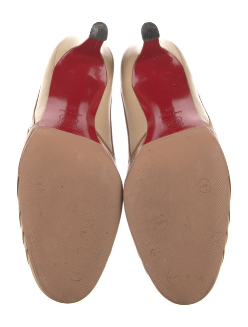 Christian Louboutin Leather Colorblock Pattern Slingback Pumps