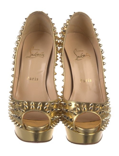 Christian Louboutin Lady Peep Spike Accents Pumps