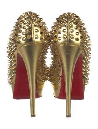 Christian Louboutin Lady Peep Spike Accents Pumps
