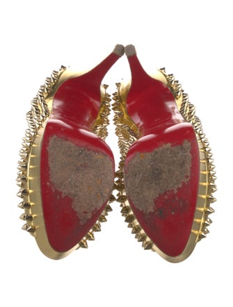 Christian Louboutin Lady Peep Spike Accents Pumps