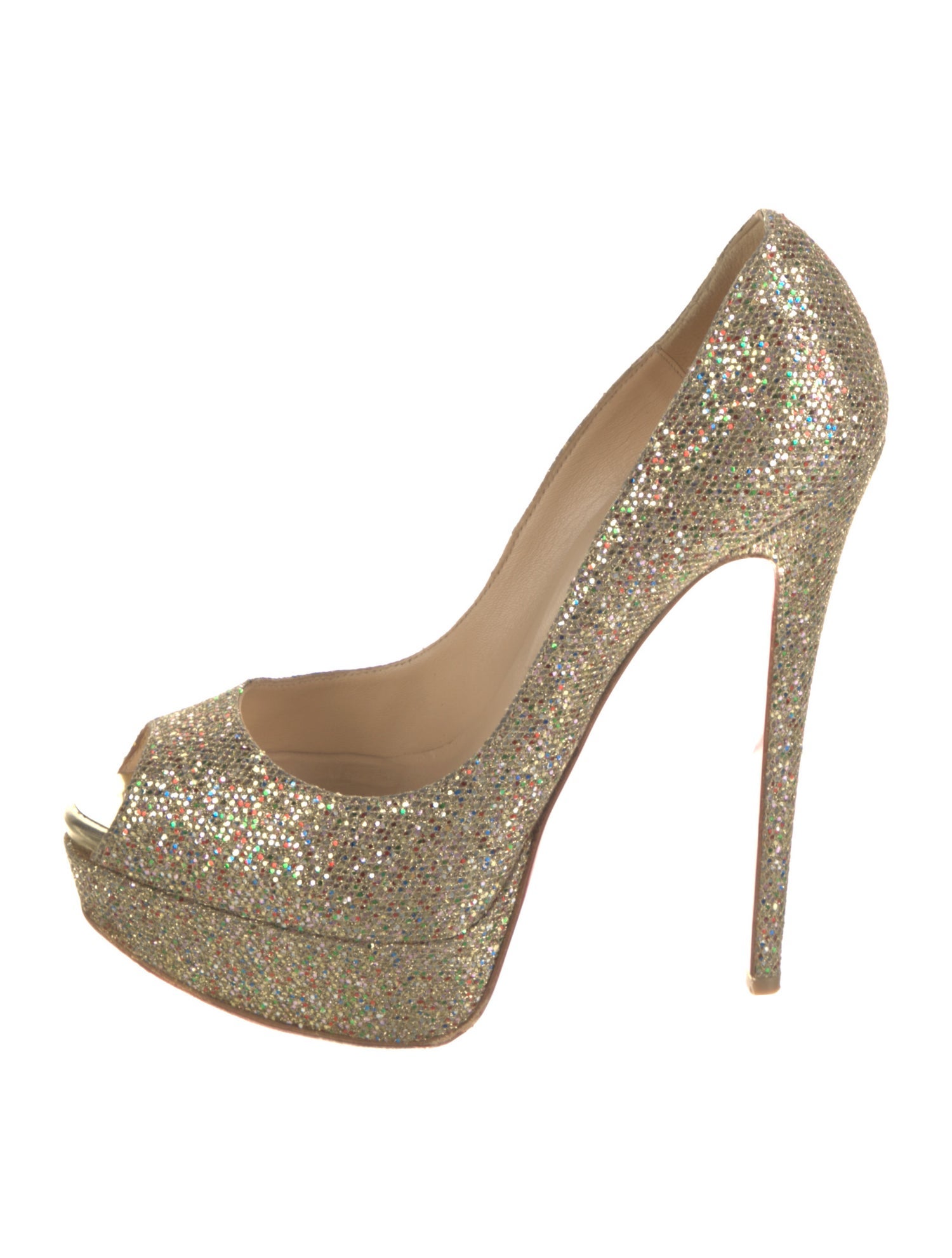 Christian Louboutin Glitter Glitter Accents Sandals