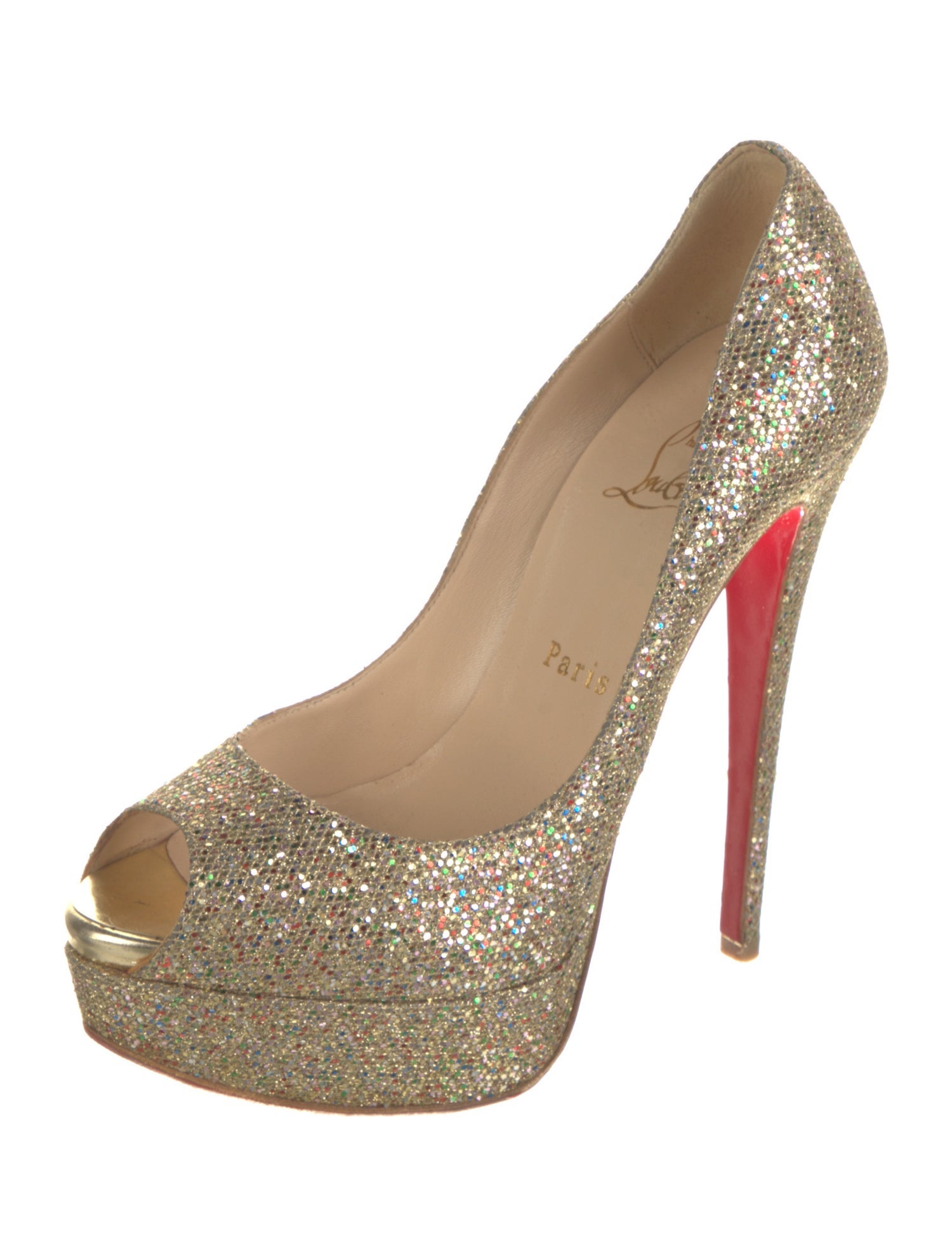 Christian Louboutin Glitter Glitter Accents Sandals