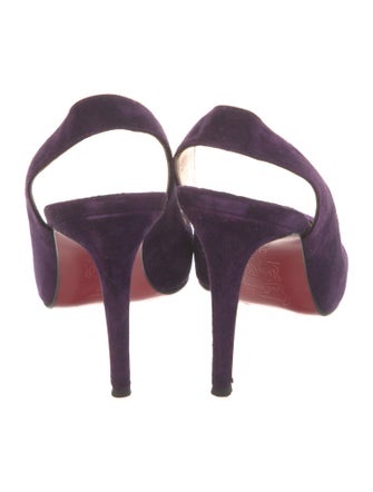 Christian Louboutin Suede Slingback Pumps