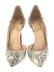 Christian Louboutin Patent Leather Floral Print D'Orsay Pumps