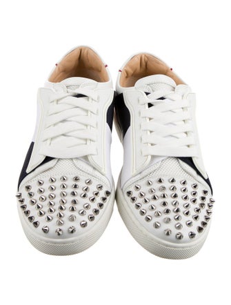 Christian Louboutin Spike Accents Leather Sneakers